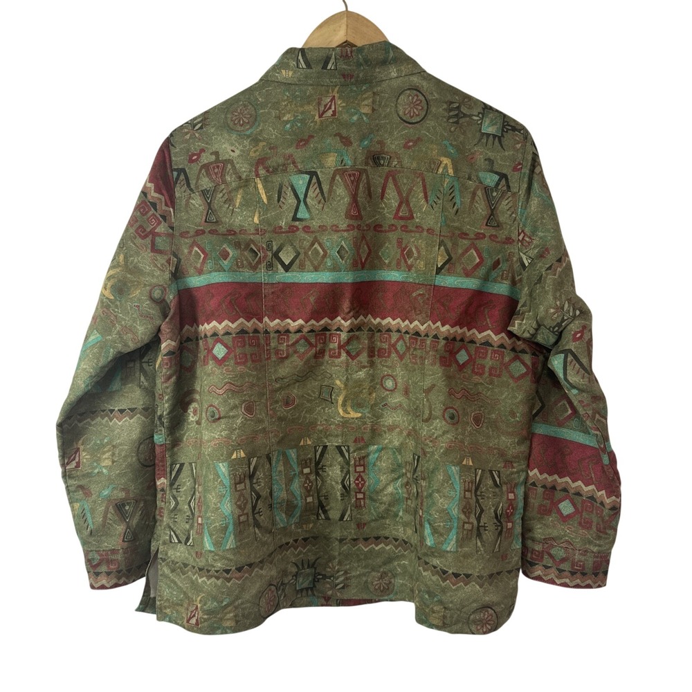 Vintage Chico's Size 3 Tribal Southwest Pattern Jacket Womens XL Lightweight - Picture 3 of 10